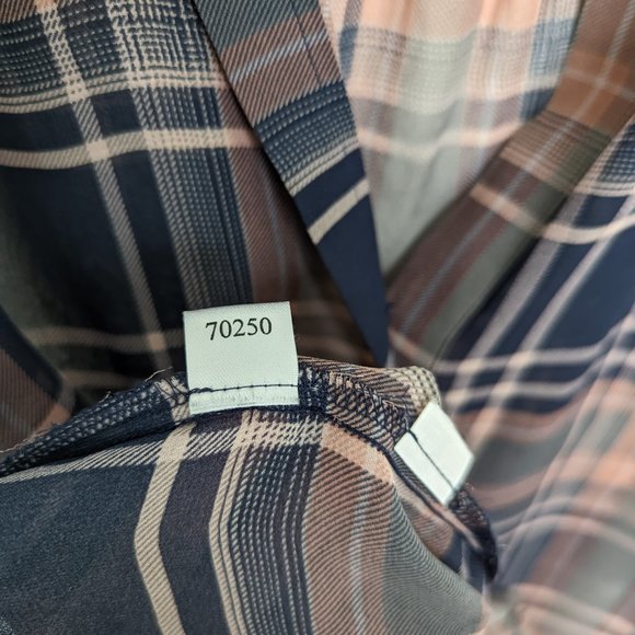 Ann Taylor LOFT Sheer Plaid Sleeveless Top, Pink/Navy, Women's XS - Picture 4 of 4